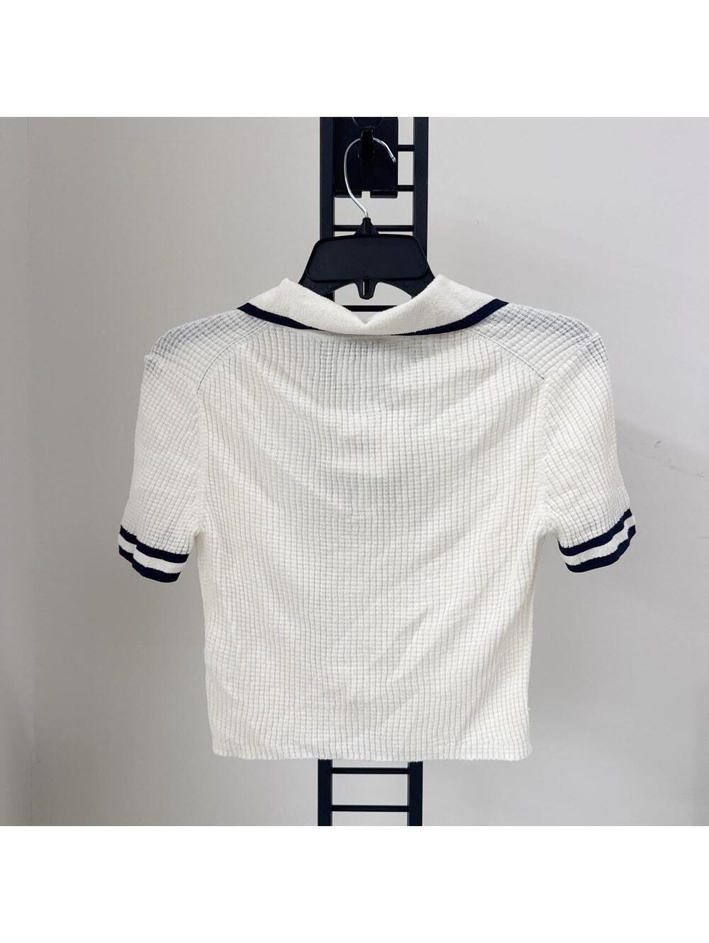 Jonathan Simkhai Whitten Short Sleeve Polo - Picture 6 of 6